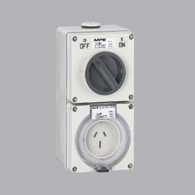 Ổ cắm kết hợp công tắc 3P, 32A, 250V, IP66 - S-332